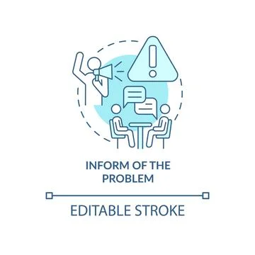 Informing about problem concept icon 스톡 일러스트