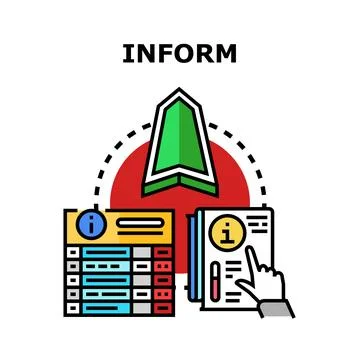 Informing with data and digital information services Stock Illustration
