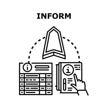 Informing with data and digital information services Stock Illustration