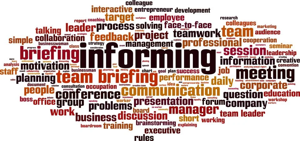 Informing word cloud Stock Illustration