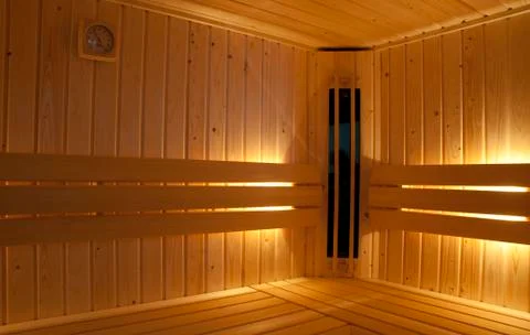 Infra red sauna Stock Photos