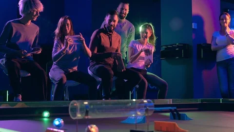 Infrared Ball Chasing Robot Stock Footage 114063681