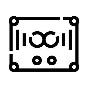 Infrared camera sensing device scanning infinity symbol Stock Illustration