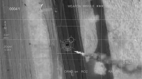 Infrared car hit 스톡 동영상 87777