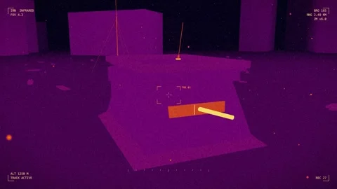 Infrared concrete bunker on a forward pad Stock Footage 342297598