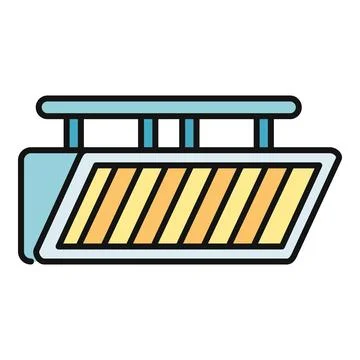 Infrared heater vector icon providing warm temperature to home Illustrazione stock
