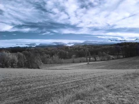 Infrared landscape 스톡 사진