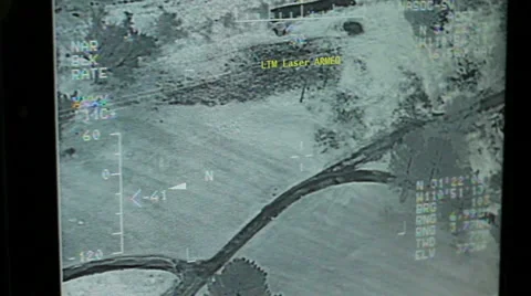 Infrared Screen Capture from UAV Drone (HD) co Stock Footage 2721092