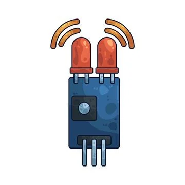 Infrared sensor illustration Stock Illustration