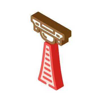 Infrared sensor module isometric icon vector illustration Stock Illustration