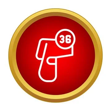 Infrared thermometer checking body temperature concept icon 库存插图