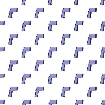 Infrared thermometer devices forming repeated pattern on white background Stock Illustration