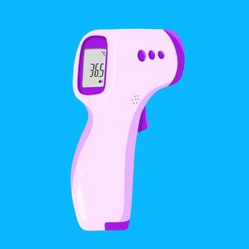 Infrared Thermometer Gun for Quick Temperature Check Stock Illustration