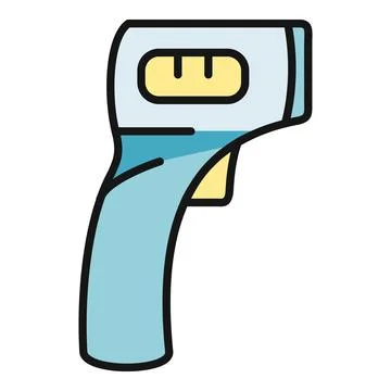 Infrared thermometer measuring body temperature for health diagnostic Stock Illustration