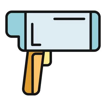Infrared thermometer measuring temperature icon vector illustration Illustrazione stock