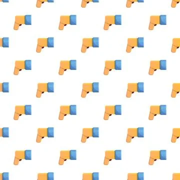 Infrared thermometer seamless pattern for measuring temperature Stock Illustration
