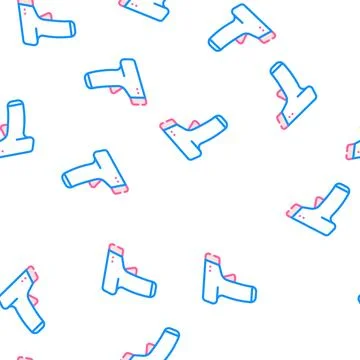 Infrared thermometer vector seamless pattern color Stock Illustration