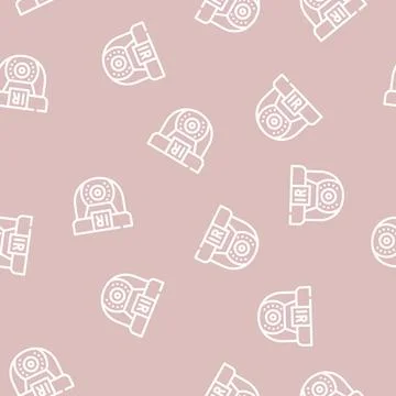 Infrared video camera line vector seamless pattern Stockillustratie