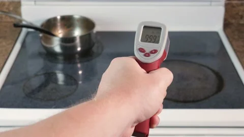 Infraredthermometerstove Stock Footage 131469520