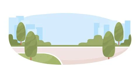 Infrastructure 2D vector isolated illustration Ilustración de archivo