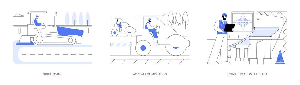Infrastructure building abstract concept vector illustrations. Illustrazione stock