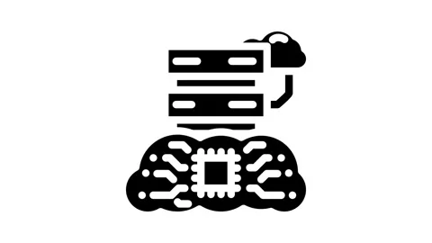 Infrastructure cloud computing glyph icon animation Stock Footage 326735940