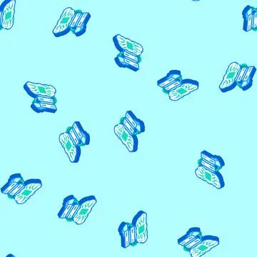 Infrastructure cloud computing isometric icon seamless pattern Stock Illustration