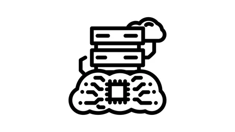 Infrastructure cloud computing line icon animation 動画素材 326751996