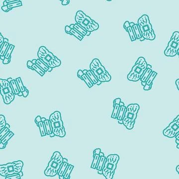 Infrastructure cloud computing line vector seamless pattern Stock Illustration