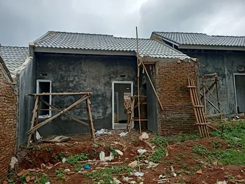 Infrastructure complex Cheap and subsidized housing area Foto stock