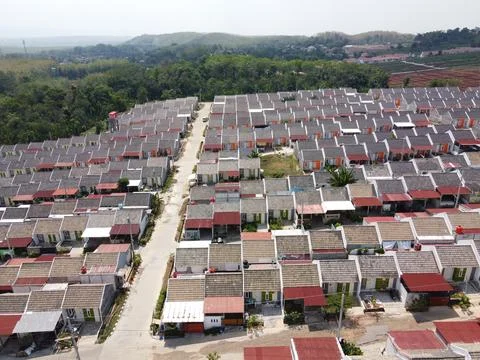 Infrastructure complex Cheap and subsidized housing area for Indonesian people Foto stock