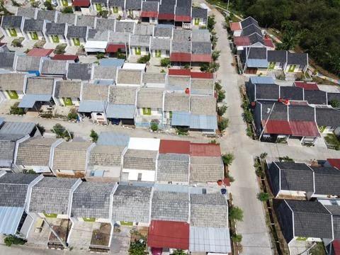 Infrastructure complex Cheap and subsidized housing area for Indonesian people Foto stock