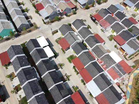 Infrastructure complex Cheap and subsidized housing area for Indonesian people Stock-Fotos