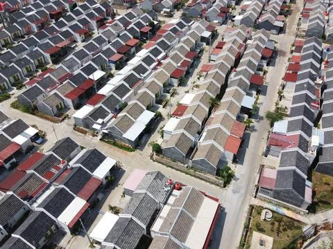 Infrastructure complex Cheap and subsidized housing area for Indonesian people Stock-Fotos