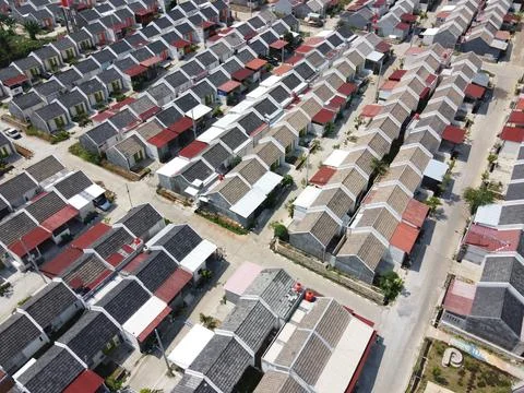 Infrastructure complex Cheap and subsidized housing area for Indonesian people Foto stock