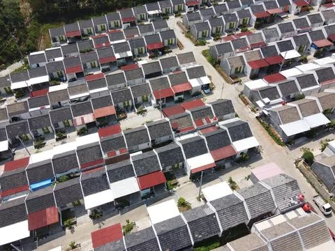 Infrastructure complex Cheap and subsidized housing area for Indonesian people Foto stock