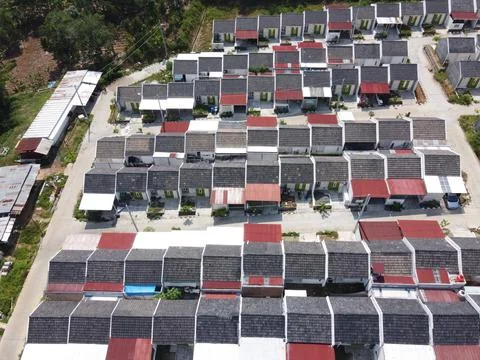 Infrastructure complex Cheap and subsidized housing area for Indonesian people Stock-Fotos