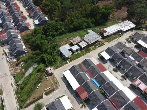 Infrastructure complex Cheap and subsidized housing area for Indonesian people Stock-Fotos