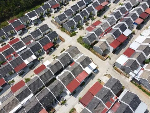 Infrastructure complex Cheap and subsidized housing area for Indonesian people Stock-Fotos