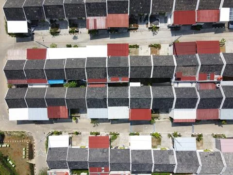 Infrastructure complex Cheap and subsidized housing area for Indonesian people Stock Photos