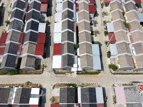 Infrastructure complex Cheap and subsidized housing area for Indonesian people Foto stock