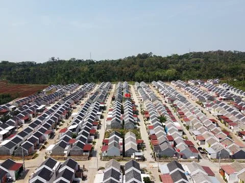 Infrastructure complex Cheap and subsidized housing area for Indonesian people Foto stock