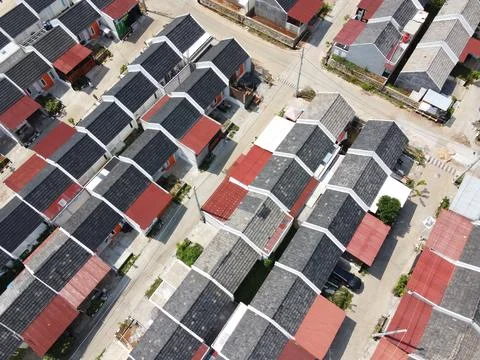 Infrastructure complex Cheap and subsidized housing area for Indonesian people 写真素材