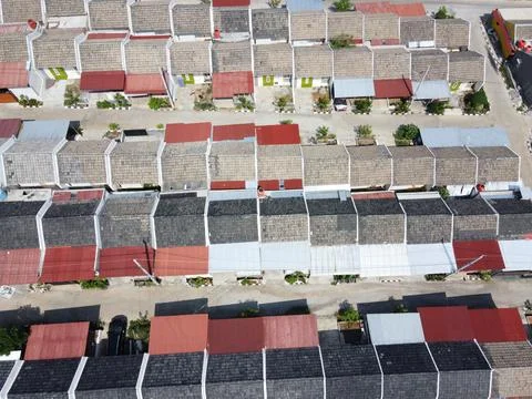 Infrastructure complex Cheap and subsidized housing area for Indonesian people Stock Photos