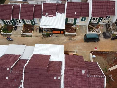 Infrastructure complex Cheap and subsidized housing area for Indonesian people Stock-Fotos