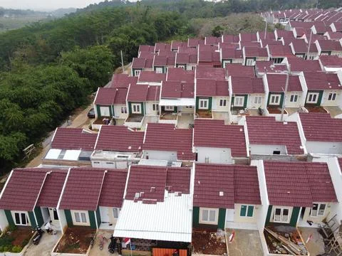 Infrastructure complex Cheap and subsidized housing area for Indonesian people Fotos de archivo