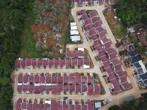 Infrastructure complex Cheap and subsidized housing area for Indonesian people Fotos de archivo