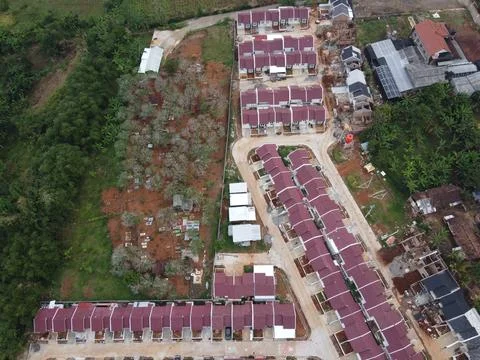 Infrastructure complex Cheap and subsidized housing area for Indonesian people Stock-Fotos