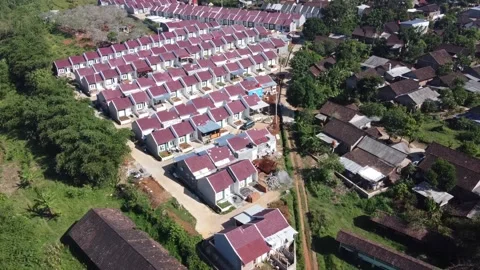 Infrastructure complex Cheap  area for Indonesian people Stock Footage 292794292