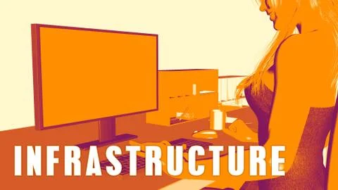 Infrastructure Concept Course Stock Illustration